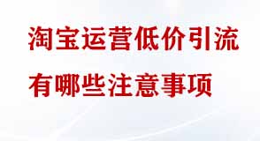 淘寶運營低價引流 淘寶運營低價引流