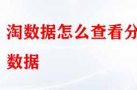 淘寶數(shù)據(jù)怎么查看分析？