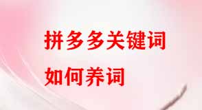 拼多多關(guān)鍵詞如何養(yǎng) 拼多多關(guān)鍵詞如何養(yǎng)