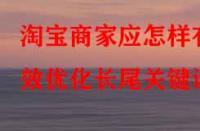 淘寶商家應(yīng)怎樣有效優(yōu)化長尾關(guān)鍵詞？