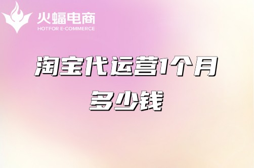 淘寶代運營收費標(biāo)準(zhǔn)